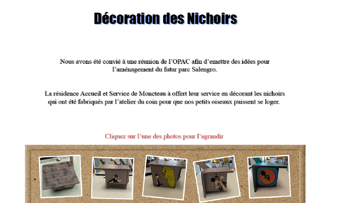 Décoration de nichoirs à la RAS de Montceau
